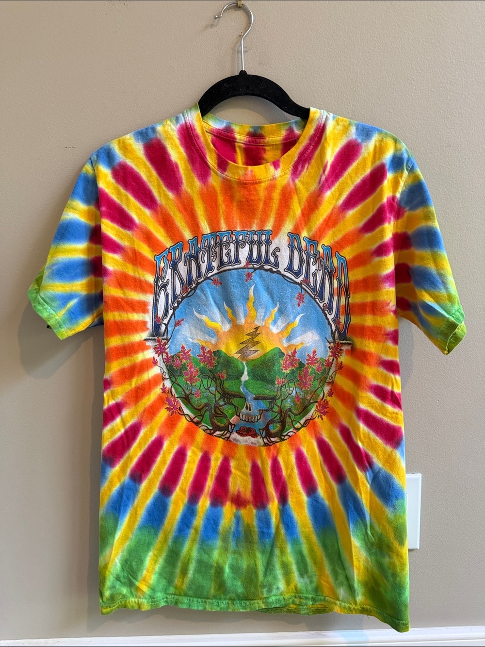 Grateful Dead Rainbow Sunburst Tie-Dye Tee